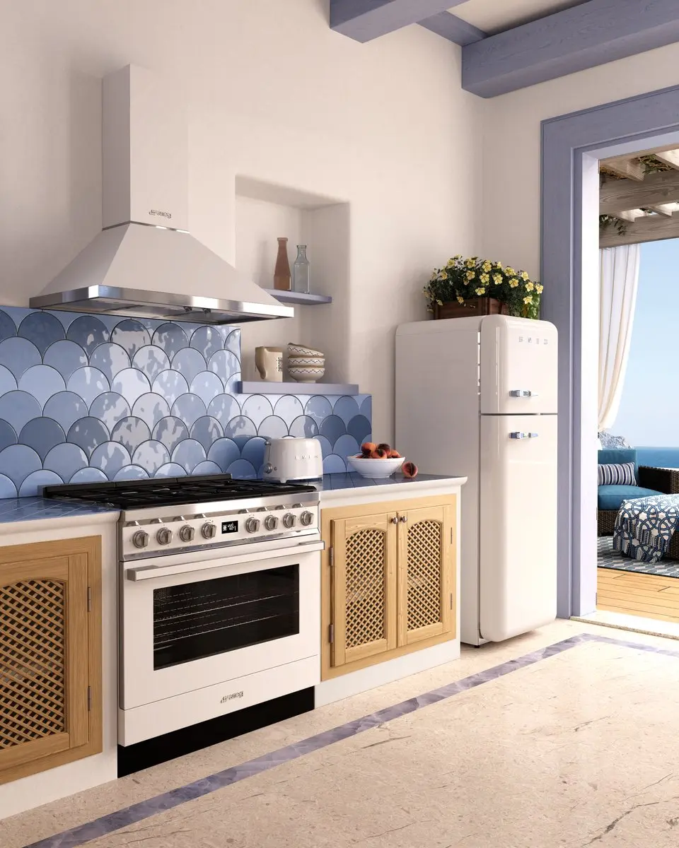 Smeg KPF9 Afzuigkap 630m³/u - Wit - 3 standen