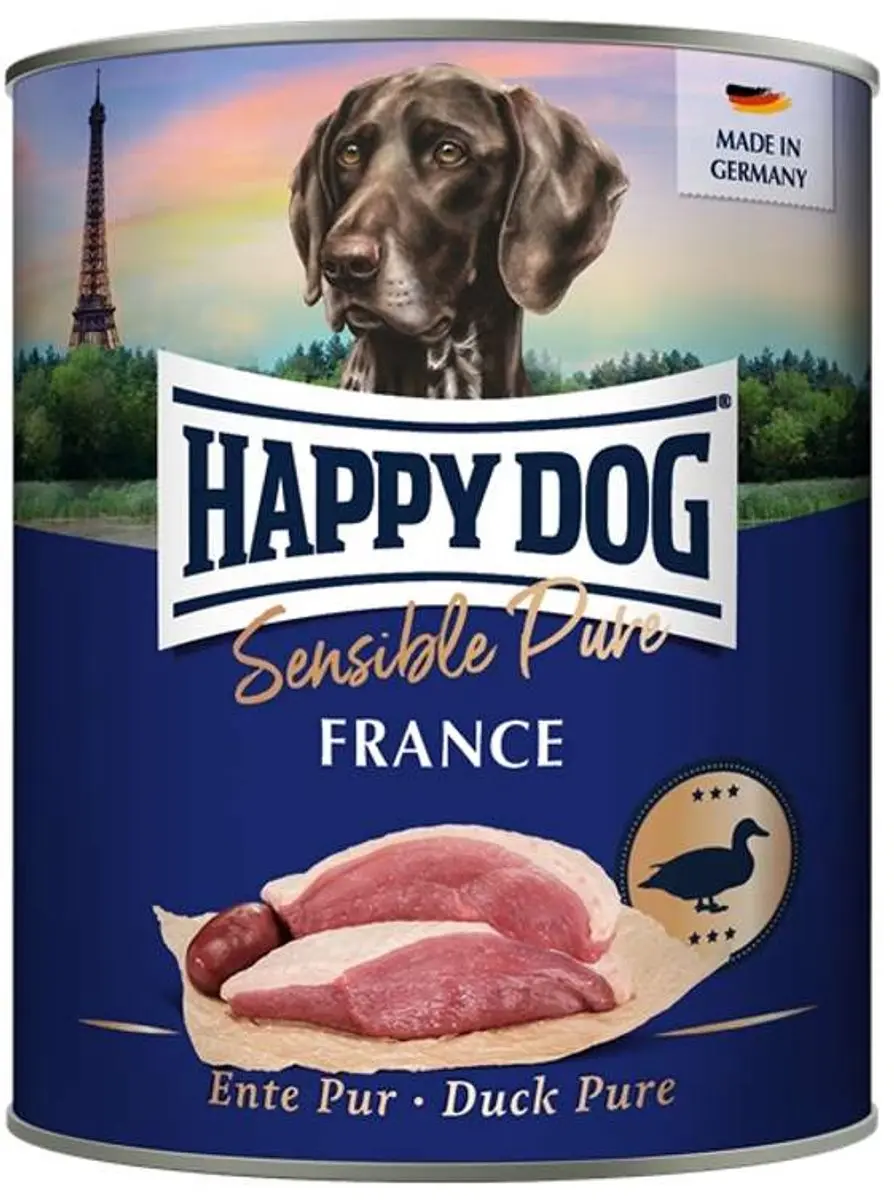 Happy Dog Sensible Pure France Eend - 6x800g - afbeelding 4 van 4