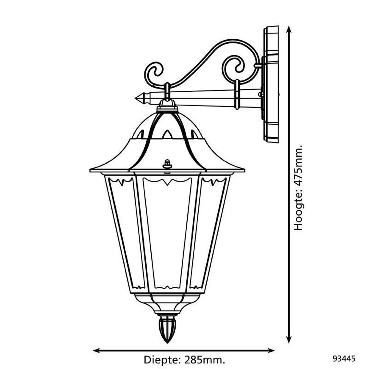 Eglo Wandlamp Neerwaarts Navedo Wit - 20cm - afbeelding 6 van 6