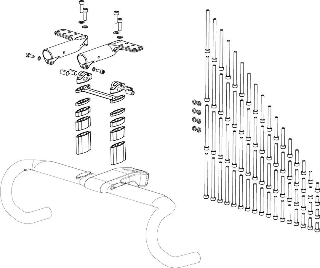 Cube Bracket Set Stuur Litening Aero