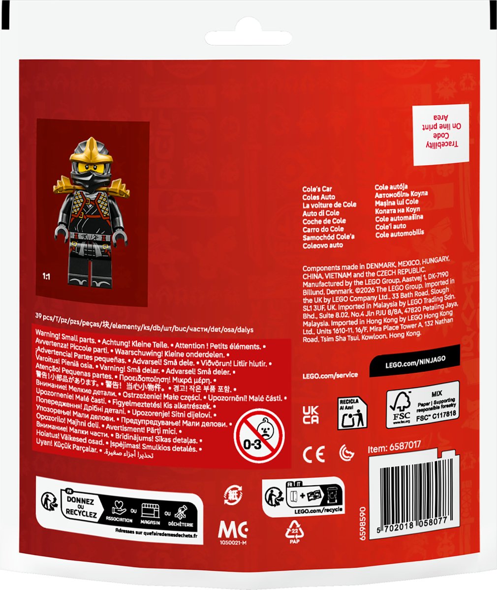 LEGO Ninjago 30723 - Ninja Coles Auto (paperbag)