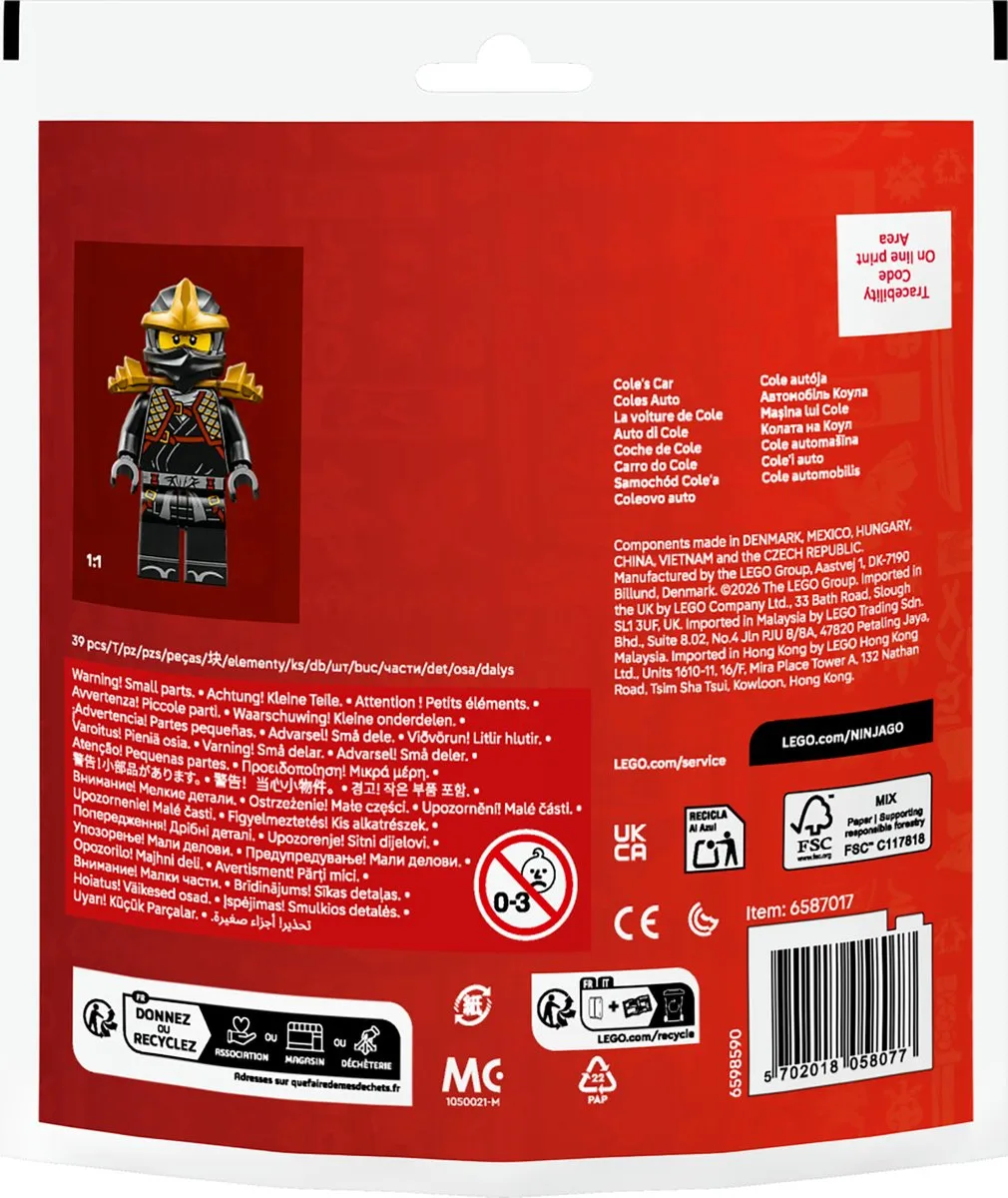 LEGO Ninjago 30723 Ninja Coles Auto - 39 Stukken