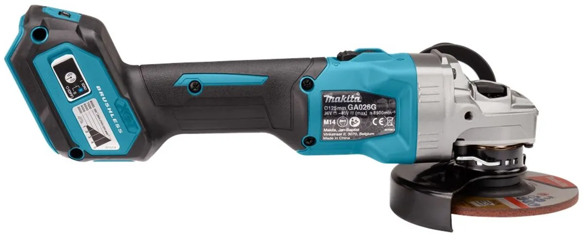 Makita GA026GZ Accu Haakse Slijper 125mm XGT 40V - afbeelding 6 van 6