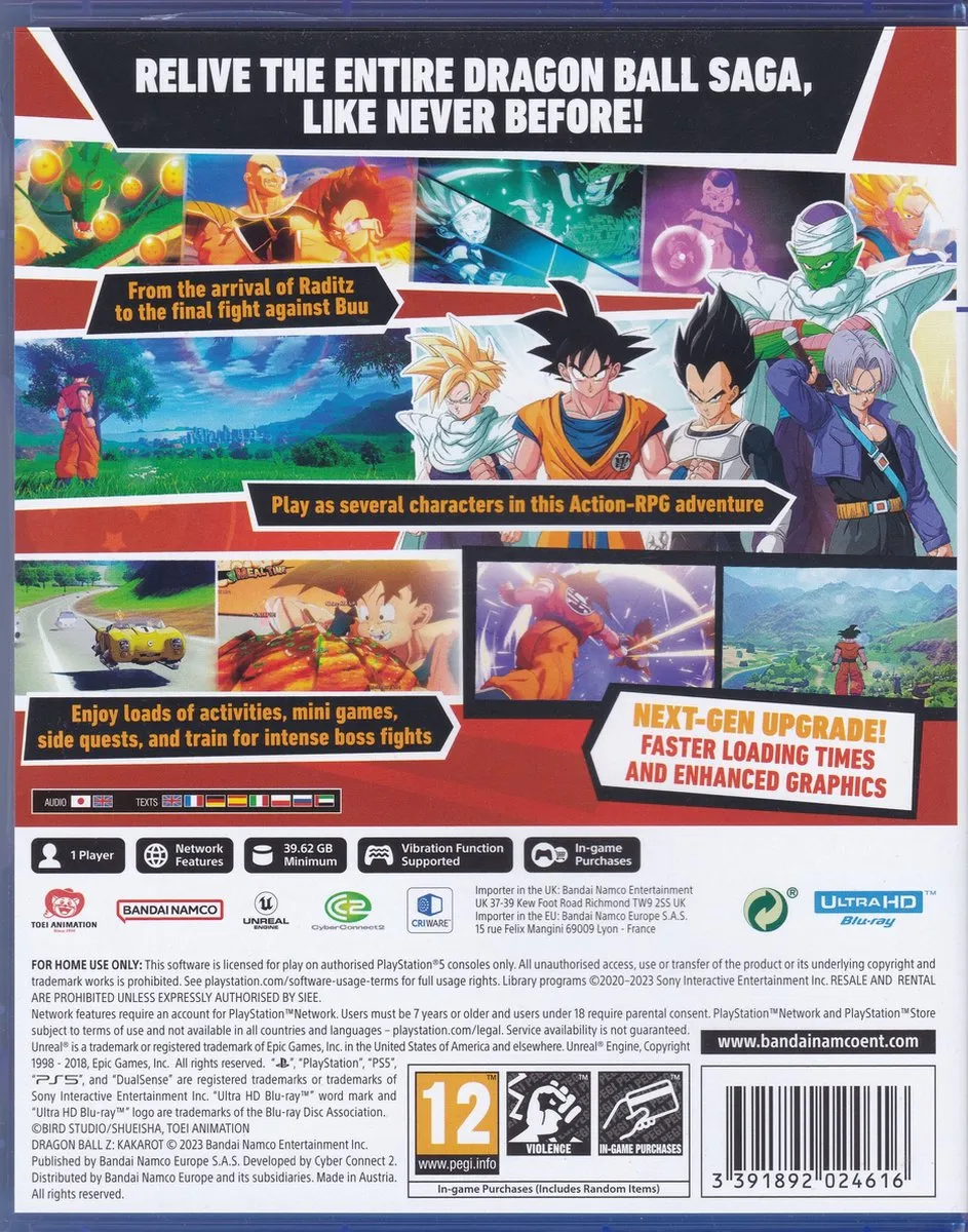 Bandai Namco Dragon Ball Z Kakarot PS5