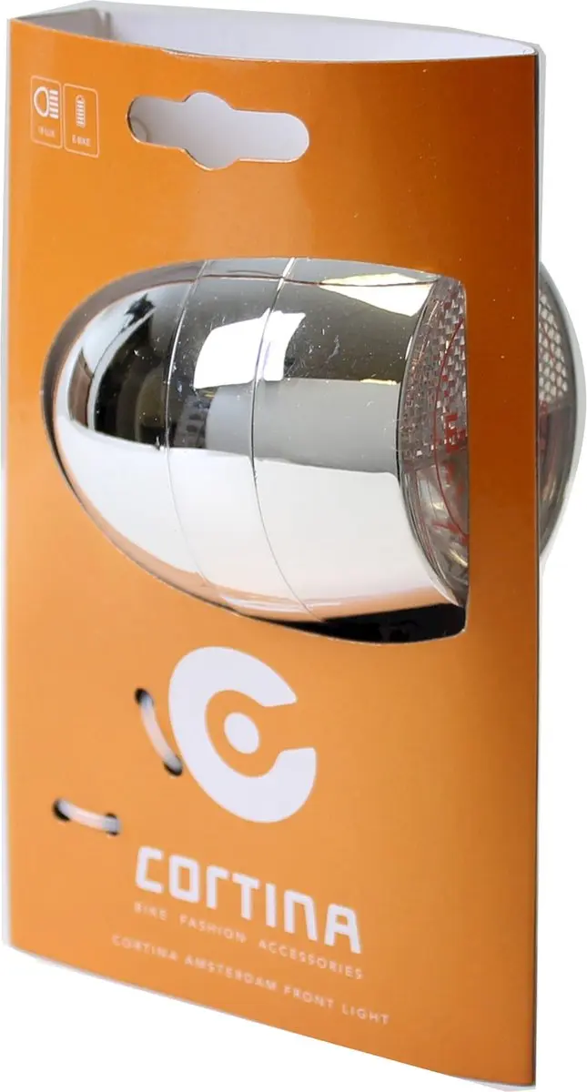 Cortina Amsterdam E-bike Koplamp - 18 Lux - Chroom
