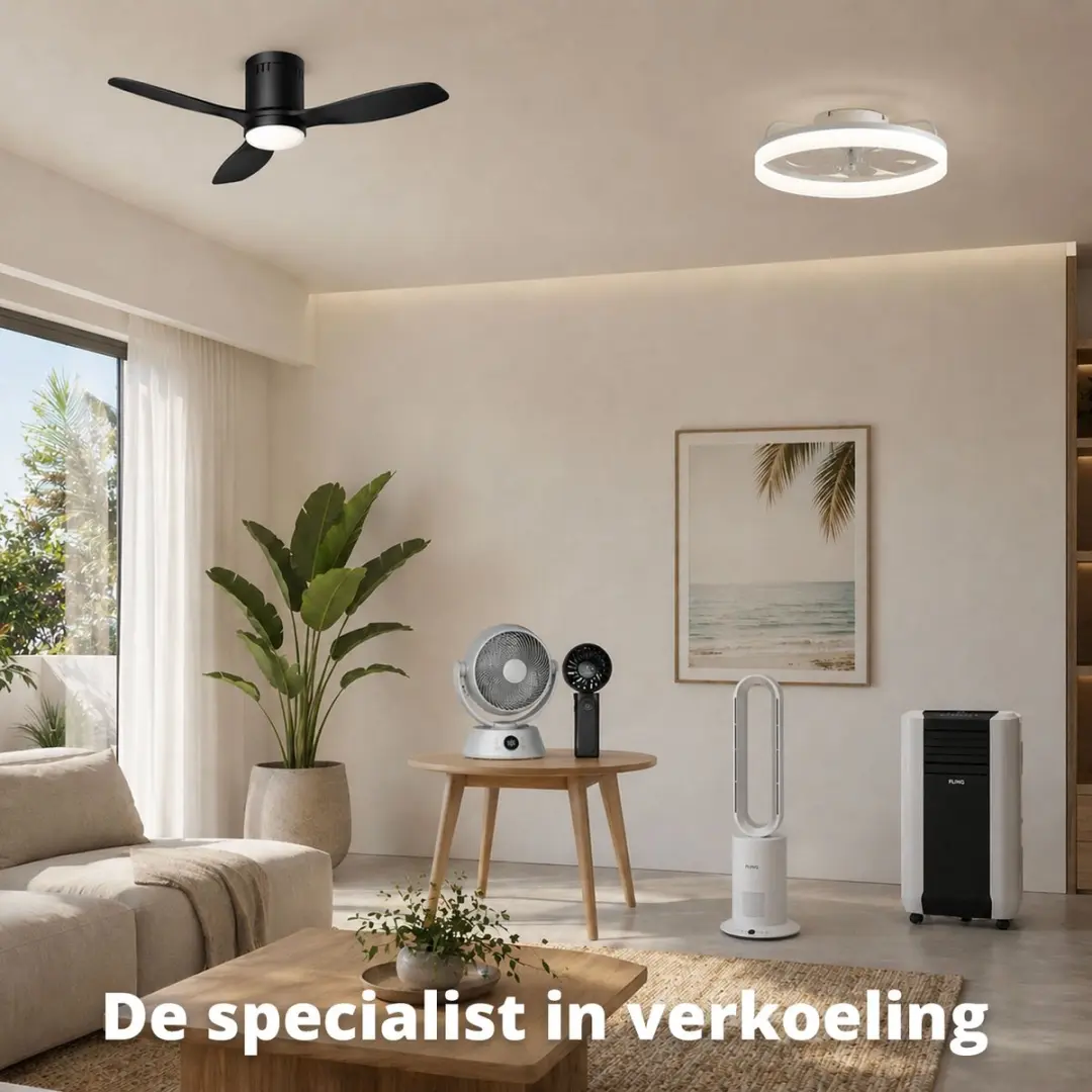 FlinQ Smart ClimateTower 2-in-1 Ventilator - 10 Snelheden - Wit
