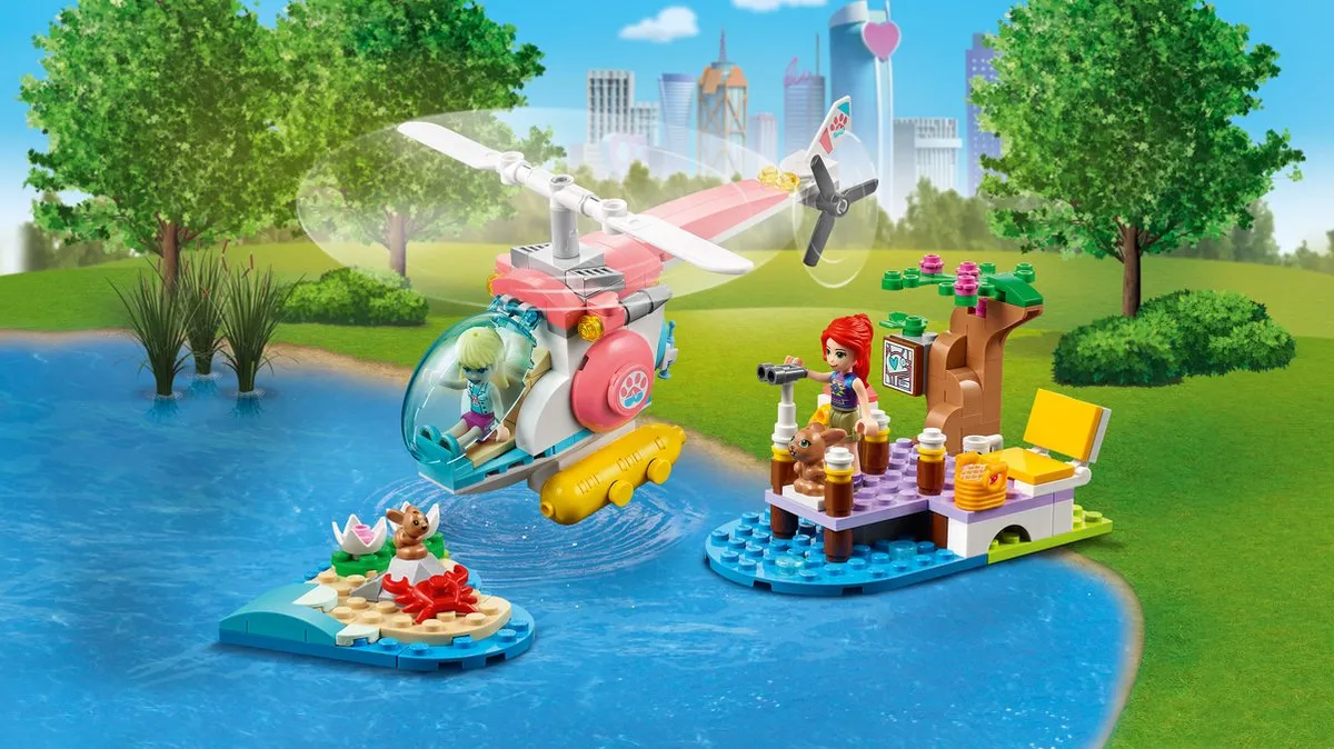 LEGO Friends Dierenkliniek Reddingshelikopter 249 Stukken - afbeelding 6 van 6