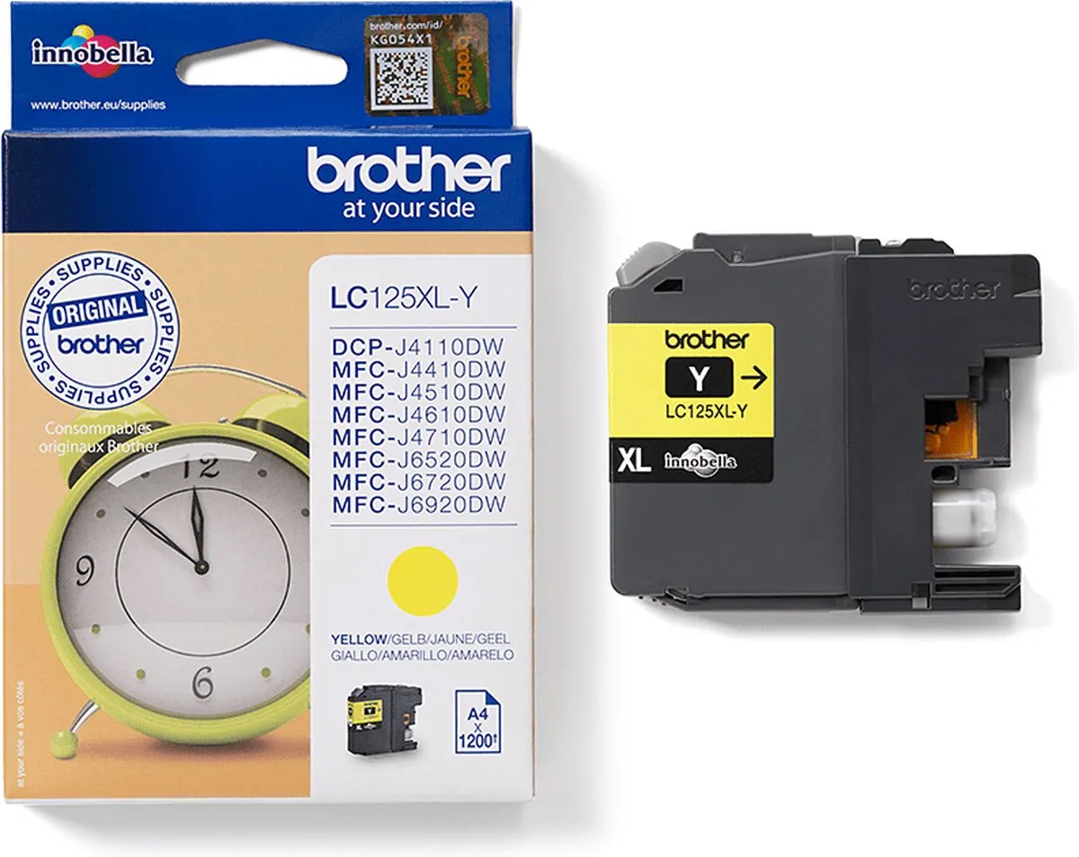 Brother LC-125XLY Inktcartridge - Geel
