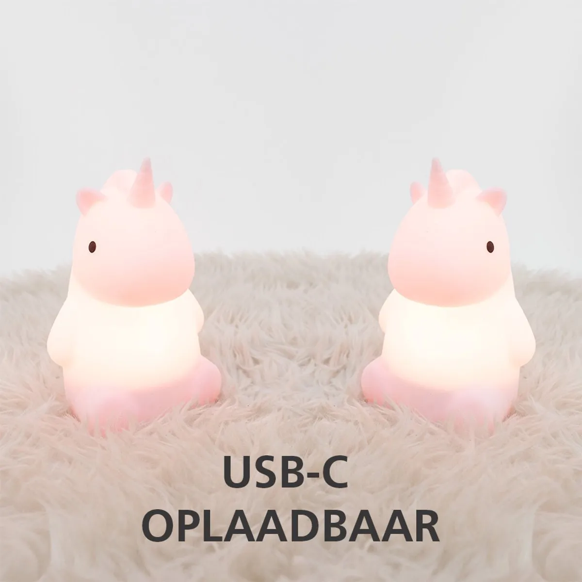 Eglo Castellino Eenhoorn Nachtlampje - Roze - RGB/Wit - Oplaadbaar