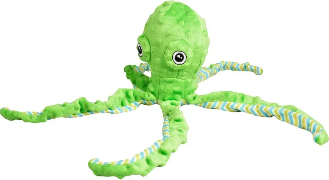 Flamingo Bubbly Octopus Pluche Hondenspeeltje - 39cm - Blauw