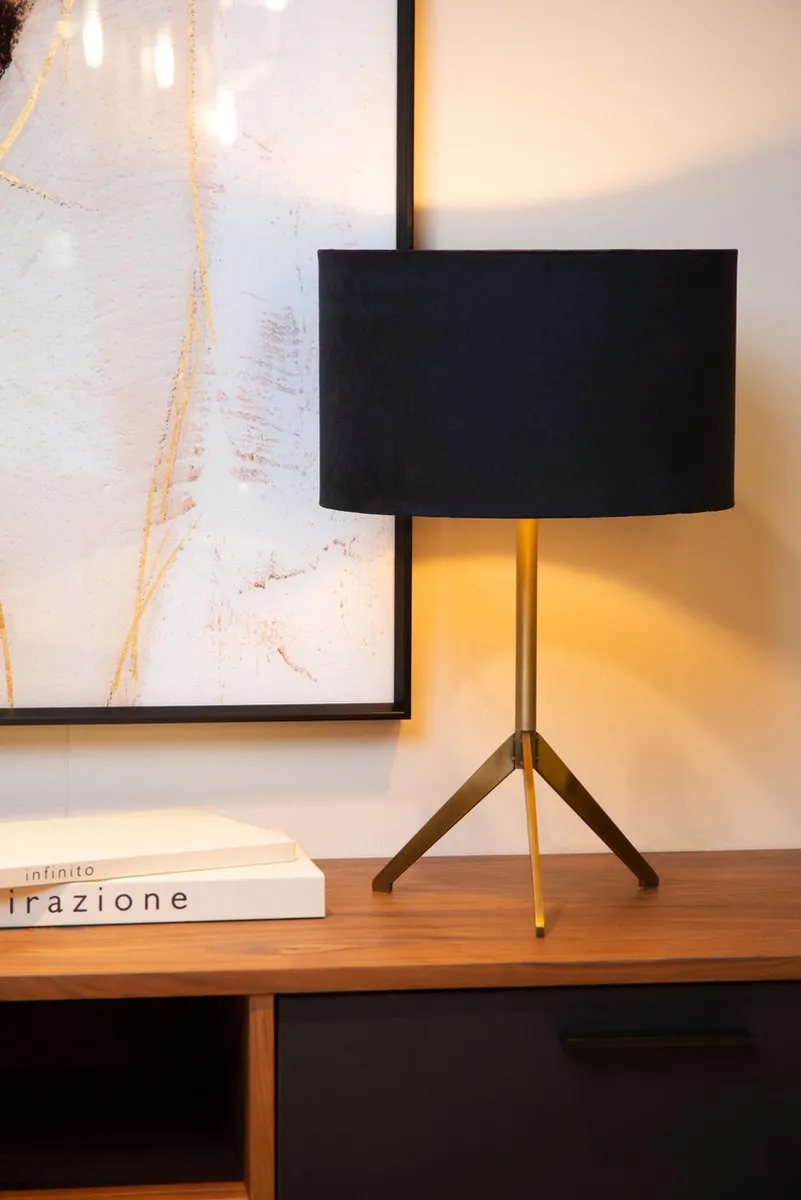 Lucide Tondo Tafellamp Ø30cm - Mat Goud/Messing