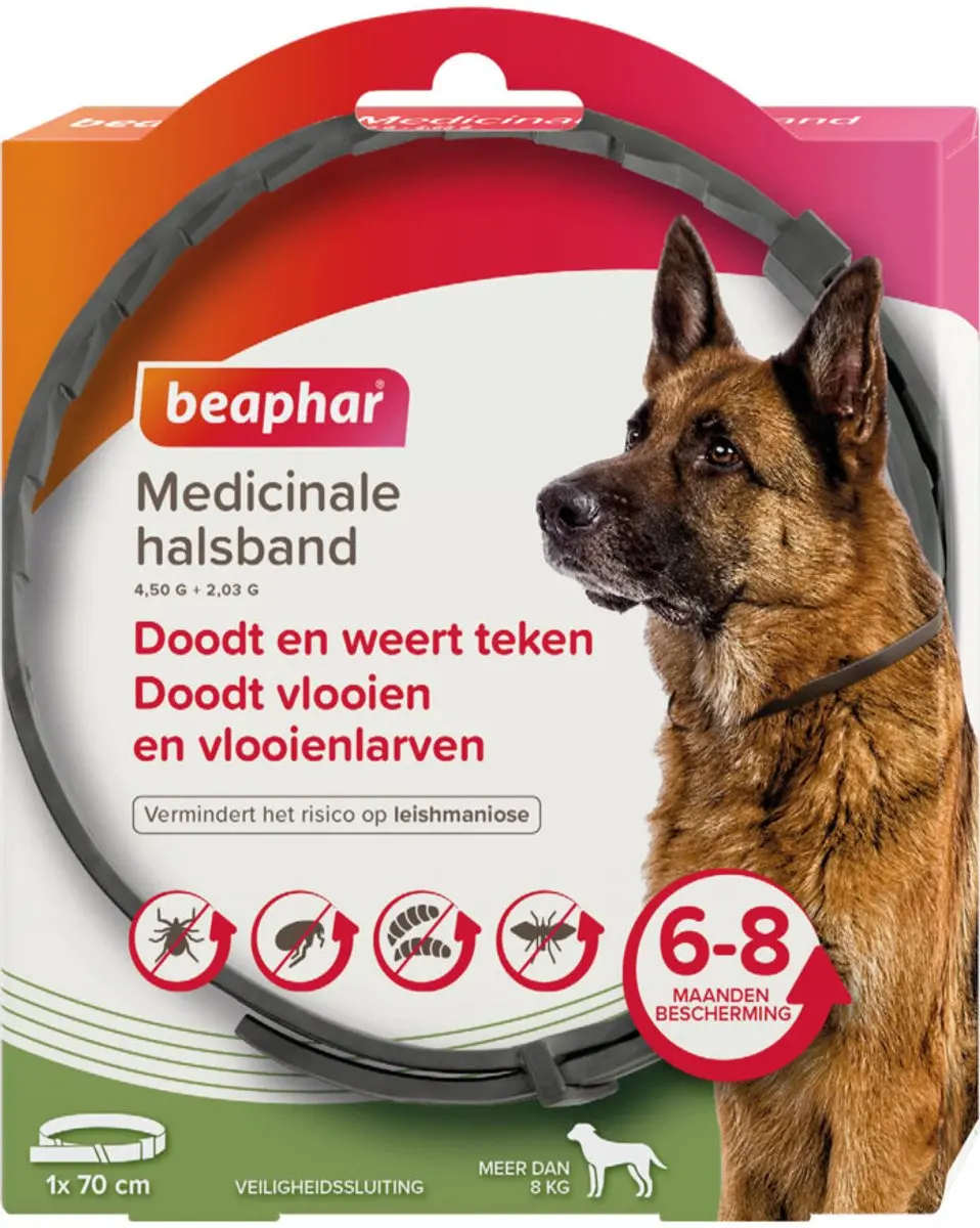 Beaphar Medicinale Halsband Hond 8+ kg - 8 Maanden
