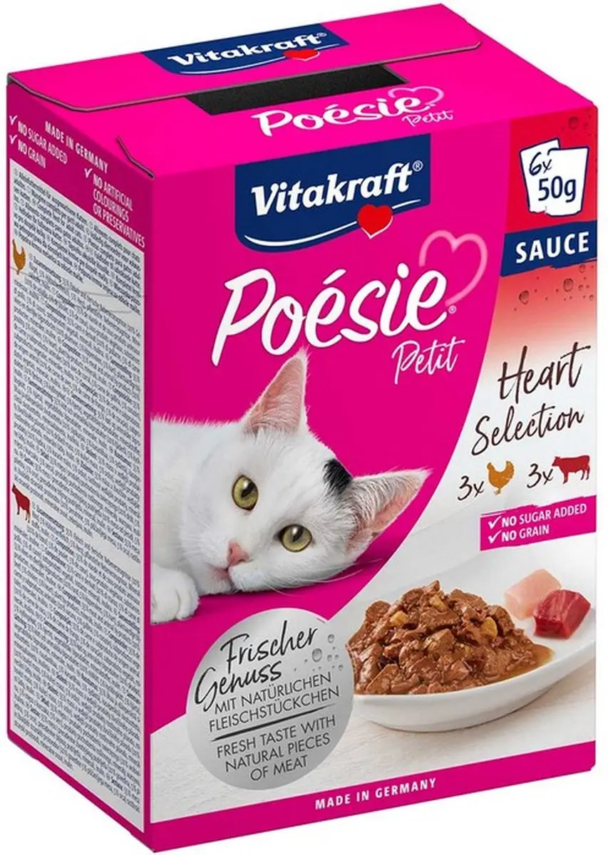 Vitakraft Poésie Petit Heart Selection Kattenvoer - 6x50g