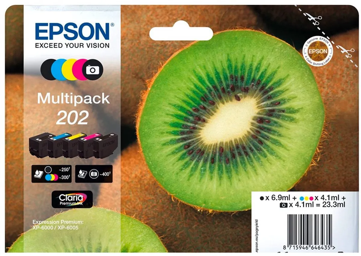 Epson 202 Inktcartridge Multipack - 800 pagina's - Multi