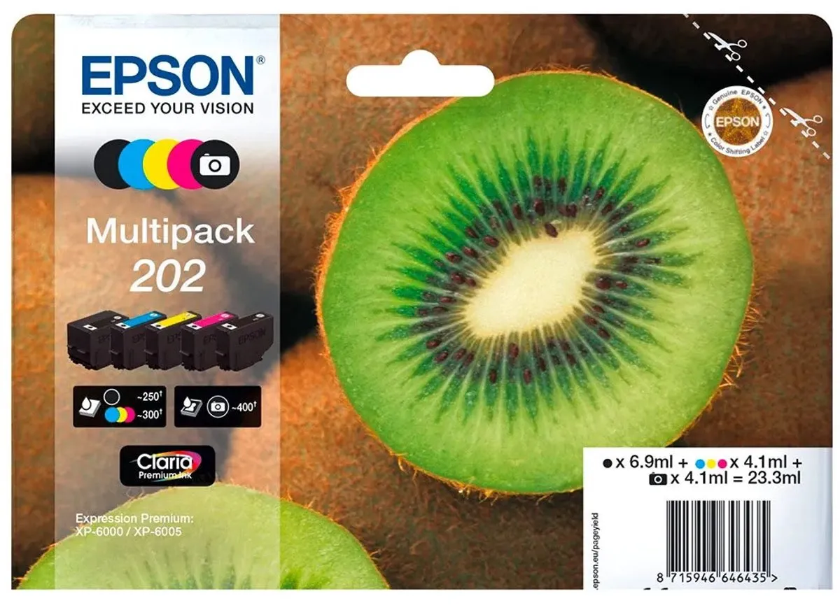 Epson 202 Inktcartridge Multipack - 800 pagina's - Multi