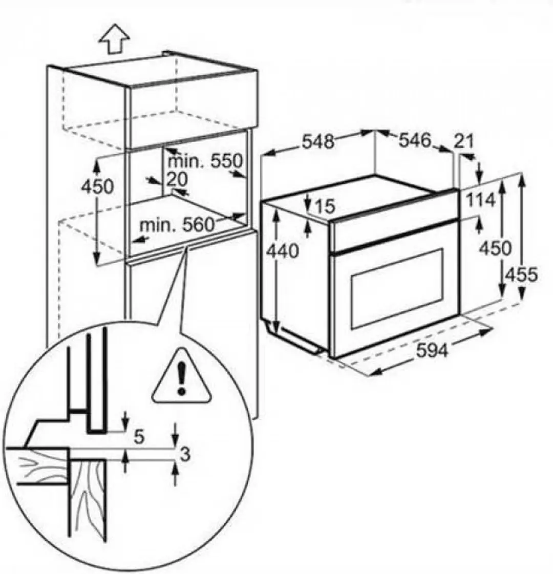 AEG KMF768080M Inbouw Combimagnetron 1000W - 43L - Rvs