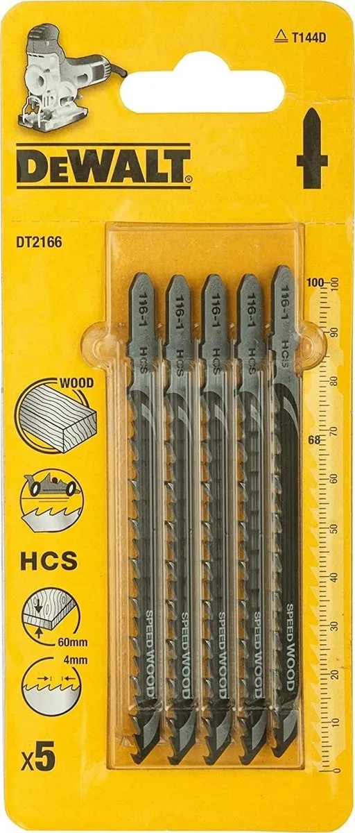 DeWalt DT2166-QZ Decoupeerzaagblad Hout/Kunststof - 5 Stuks