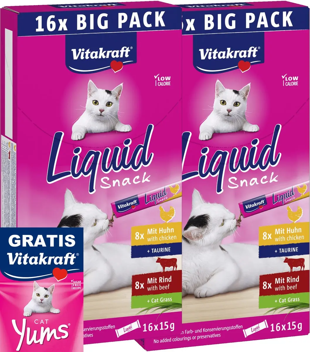 Vitakraft Liquid Snack Multipack Kip & Rund