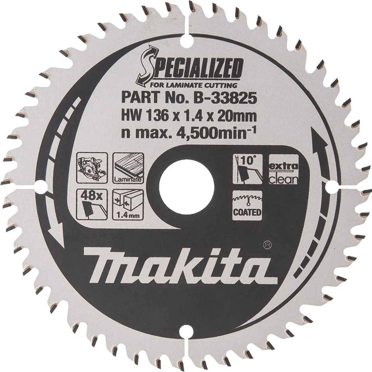 Makita B-33825 Cirkelzaagblad Laminaat 136mm - 48T