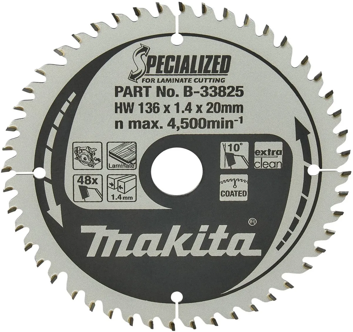 Makita B-33825 Cirkelzaagblad Laminaat 136mm - 48T