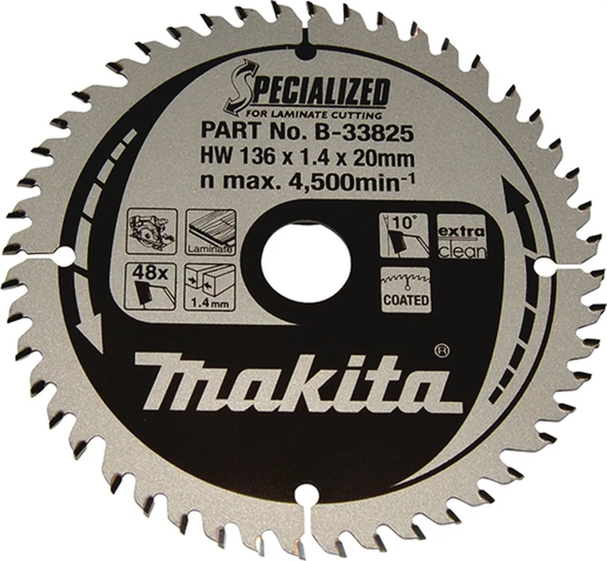 Makita B-33825 Cirkelzaagblad Laminaat 136mm - 48T