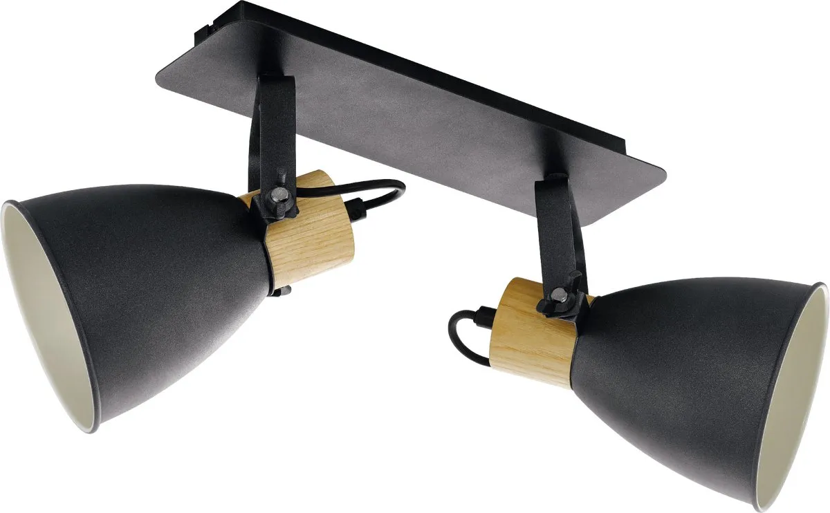 Eglo Coswarth Spot - 2x E27 48cm - Grijs/Crème