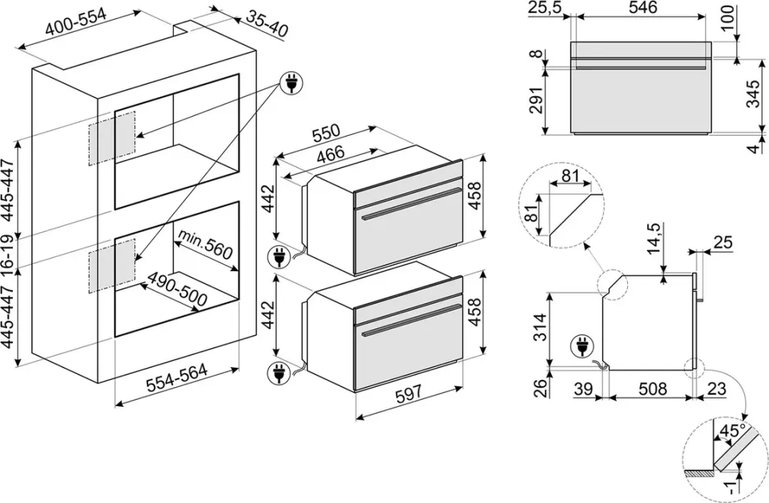 Smeg SO4102M1B3 Combinatiemagnetron 40L