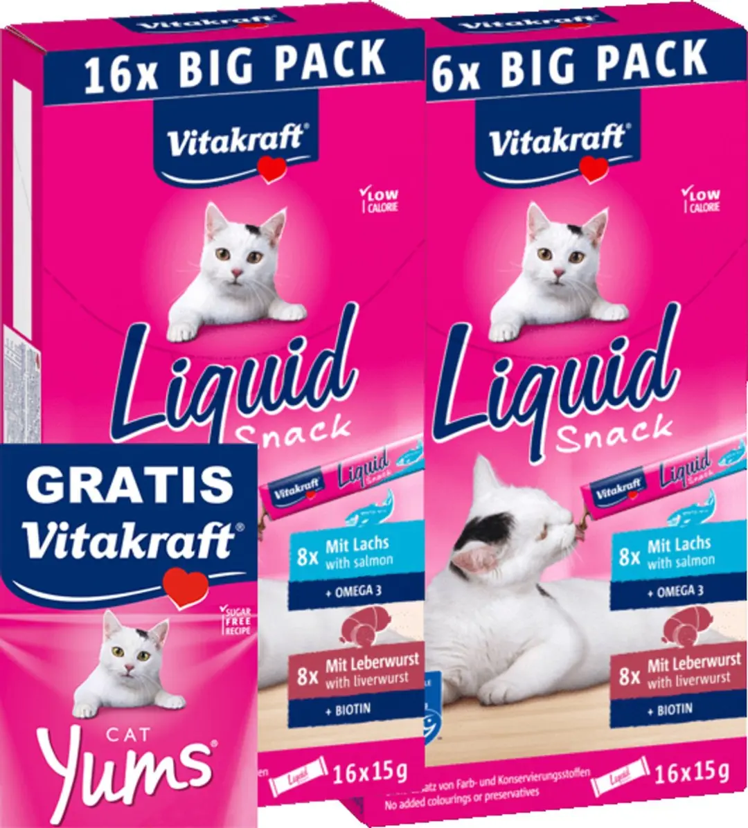 Vitakraft Liquid Snack Multipack Zalm & Leverworst