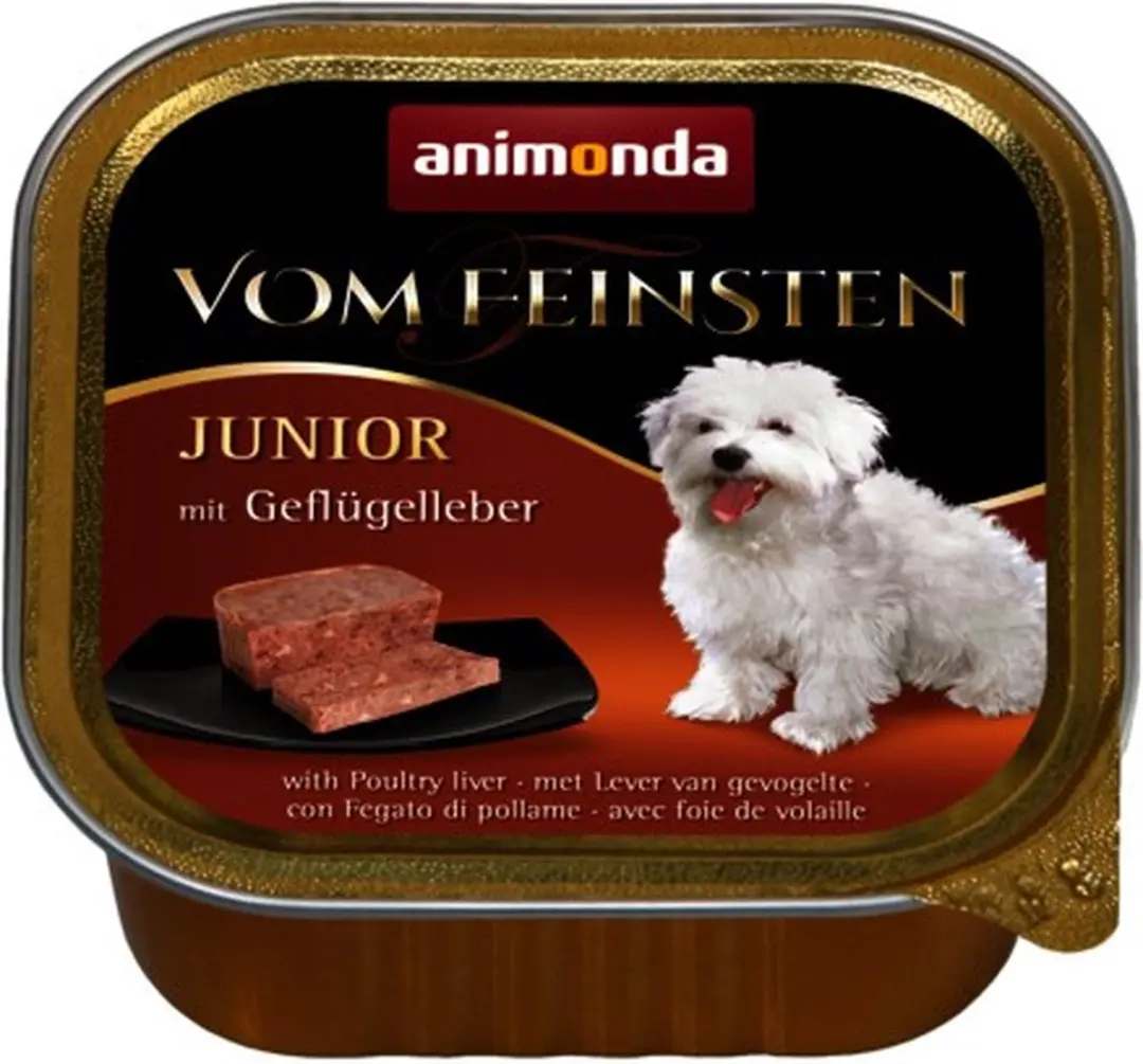 Animonda Vom Feinsten Junior Hondenvoer Kip Lever 22x150g