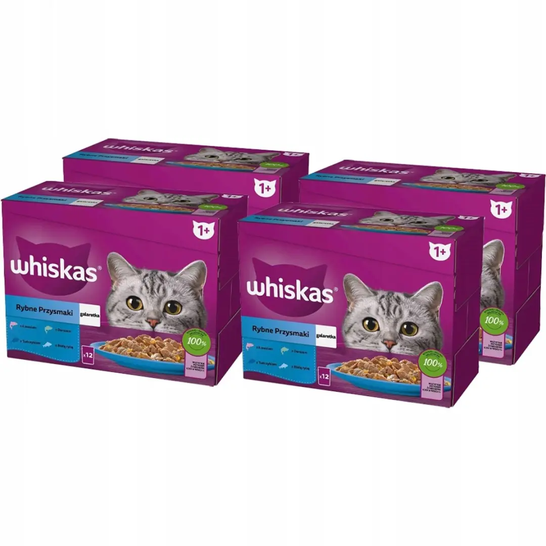 Whiskas Rybne Przysmaki Kattenvoer 48x85g - afbeelding 2 van 6