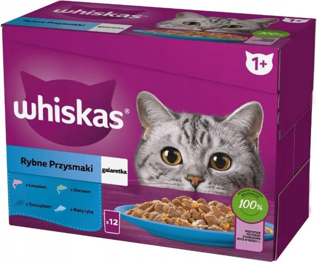 Whiskas Rybne Przysmaki Kattenvoer 48x85g