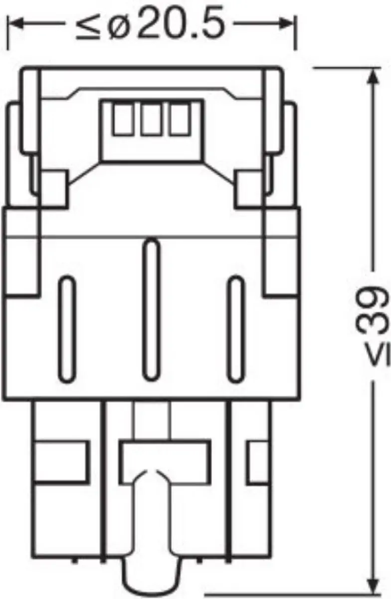 Osram W21/5W LED Retrofit Wit - 2 Stuks