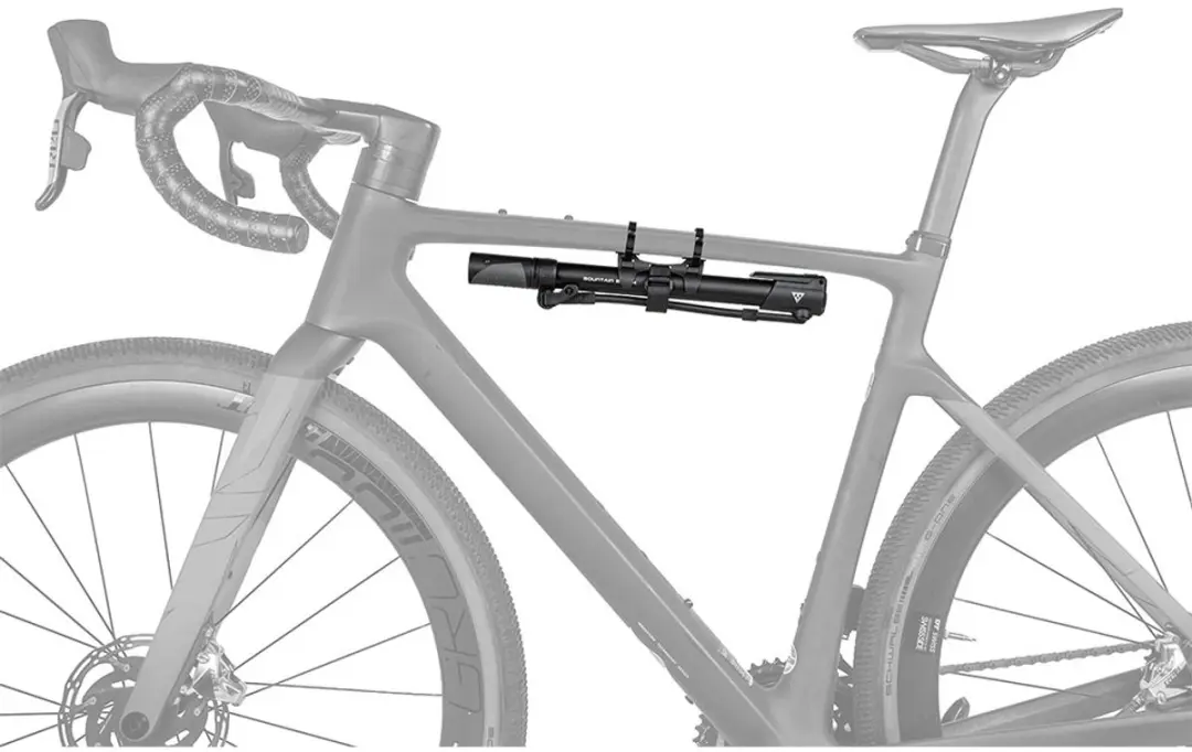 Topeak Mountain Morph Mini Fietsbandpomp - 160 PSI - Zilver