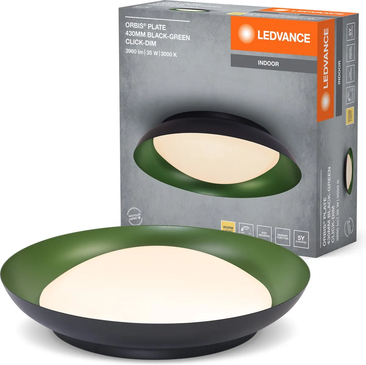 LEDVANCE Orbis Plate LED Plafondlamp 35W 1700lm