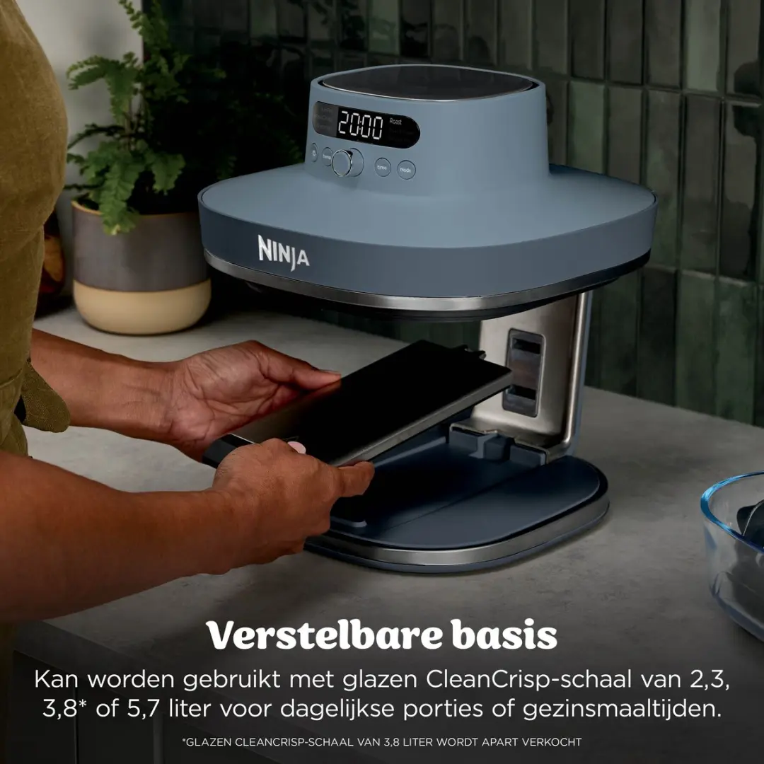 Ninja CRISPi PRO AS101EUCY Airfryer 2050W - 7 Functies - 2,3L & 5,7L Glas - Donkerblauw