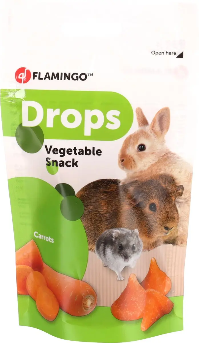 Flamingo Knaagdiersnack Drops Wortel