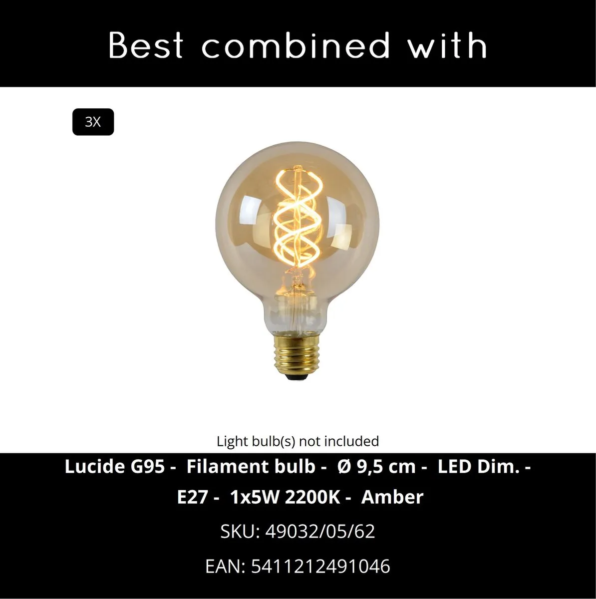 Lucide TANSELLE Hanglamp 3xE27 - Multicolor