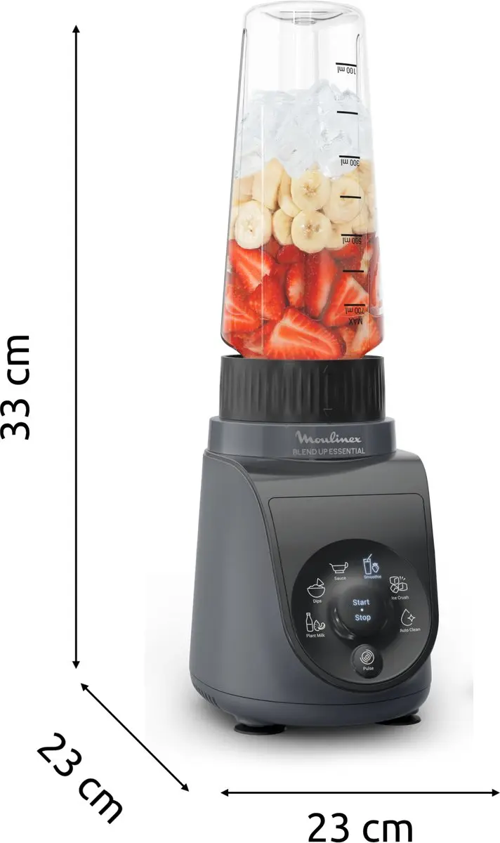 Moulinex Blend Up Essential LM1EHBF0 Mini Blender 800W - Blauw - afbeelding 6 van 6