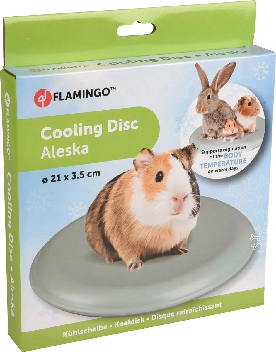 Flamingo Fresk Aleska Koeldisk - Konijn & Cavia - Ø21cm - Lichtblauw