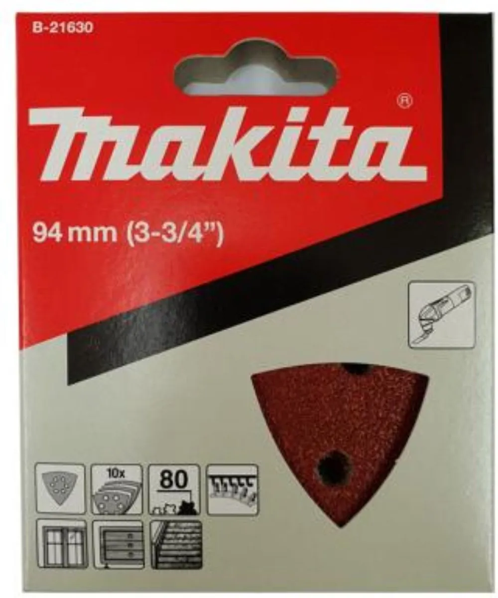 Makita K80 Schuurpapier 94 Red Velcro - 10 Stuks