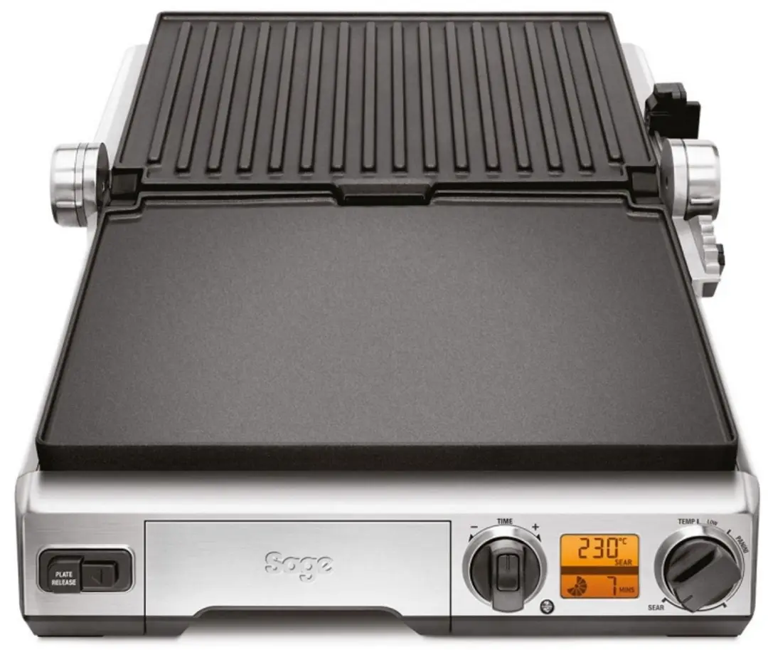 Sage the Smart Grill SGR820BSS2EEU1 Contactgrill 2400W - 5 Sandwiches - Roestvrijstaal