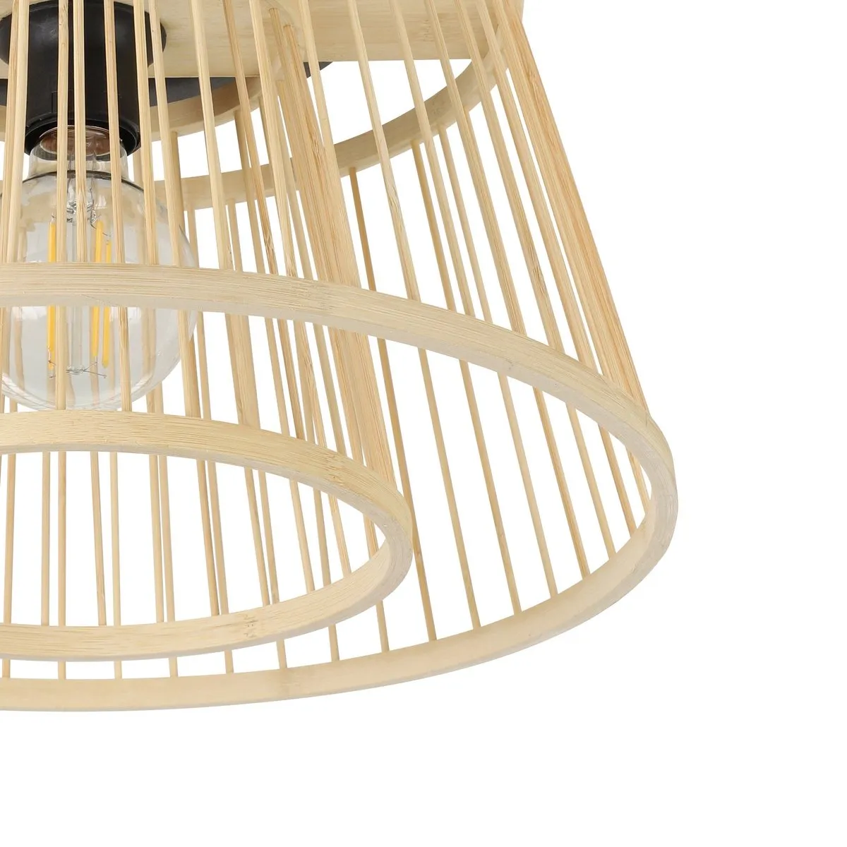 Eglo Hykeham Plafondlamp Ø38cm - Zwart/Bruin