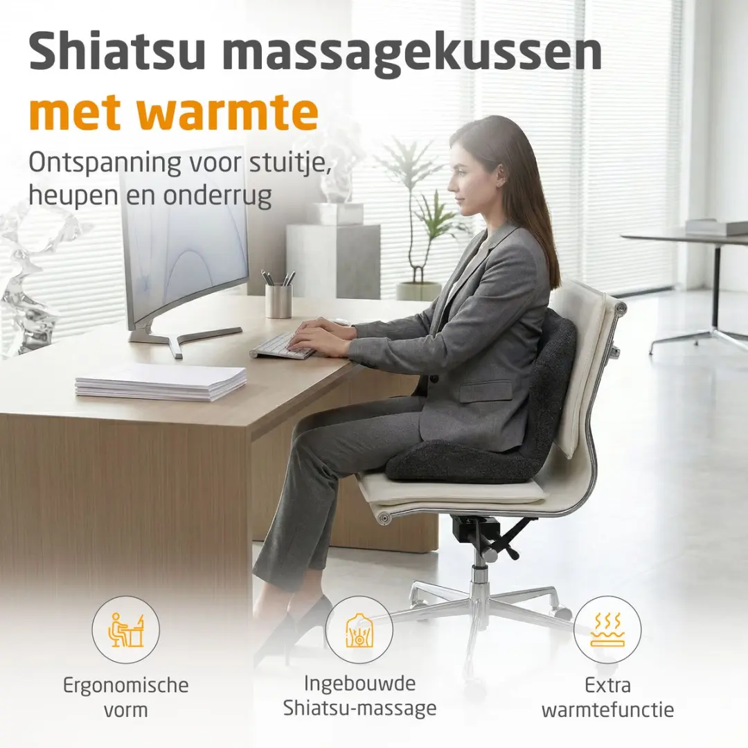 Medisana MC 300 Egonomisch Massagekussen - Onderrug - Grijs