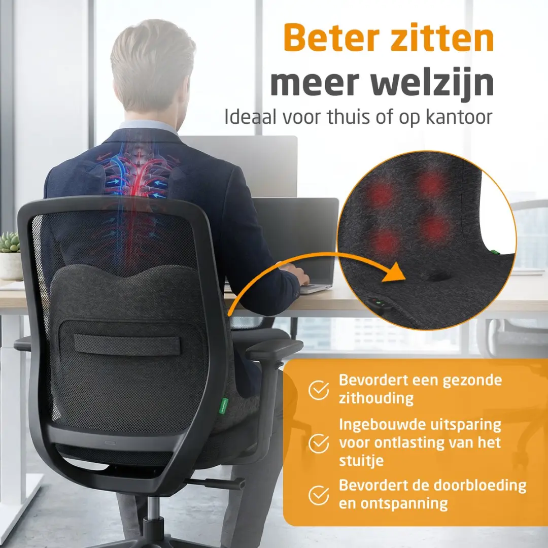 Medisana MC 300 Egonomisch Massagekussen - Onderrug - Grijs - afbeelding 6 van 6
