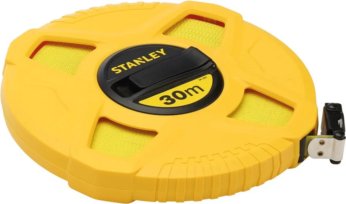 Stanley Landmeter Fiberglas 30m 12.7mm - 0-34-297 - Geel