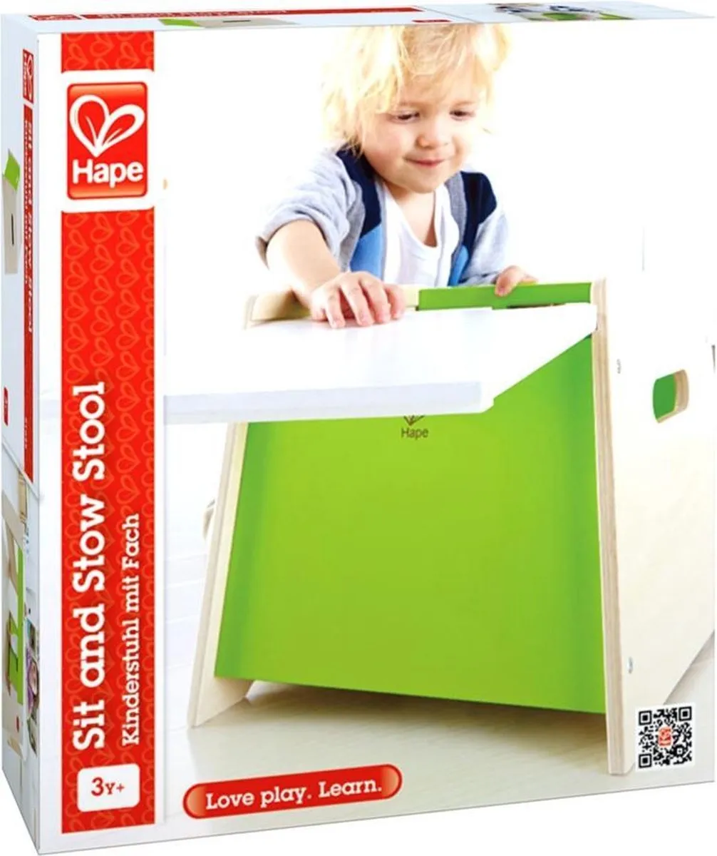 Hape Opbergstoel Groen/Crème - 150cm