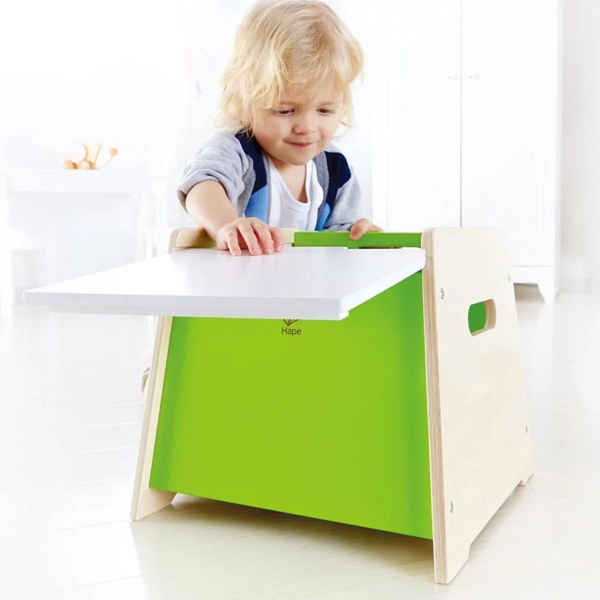 Hape Opbergstoel Groen/Crème - 150cm