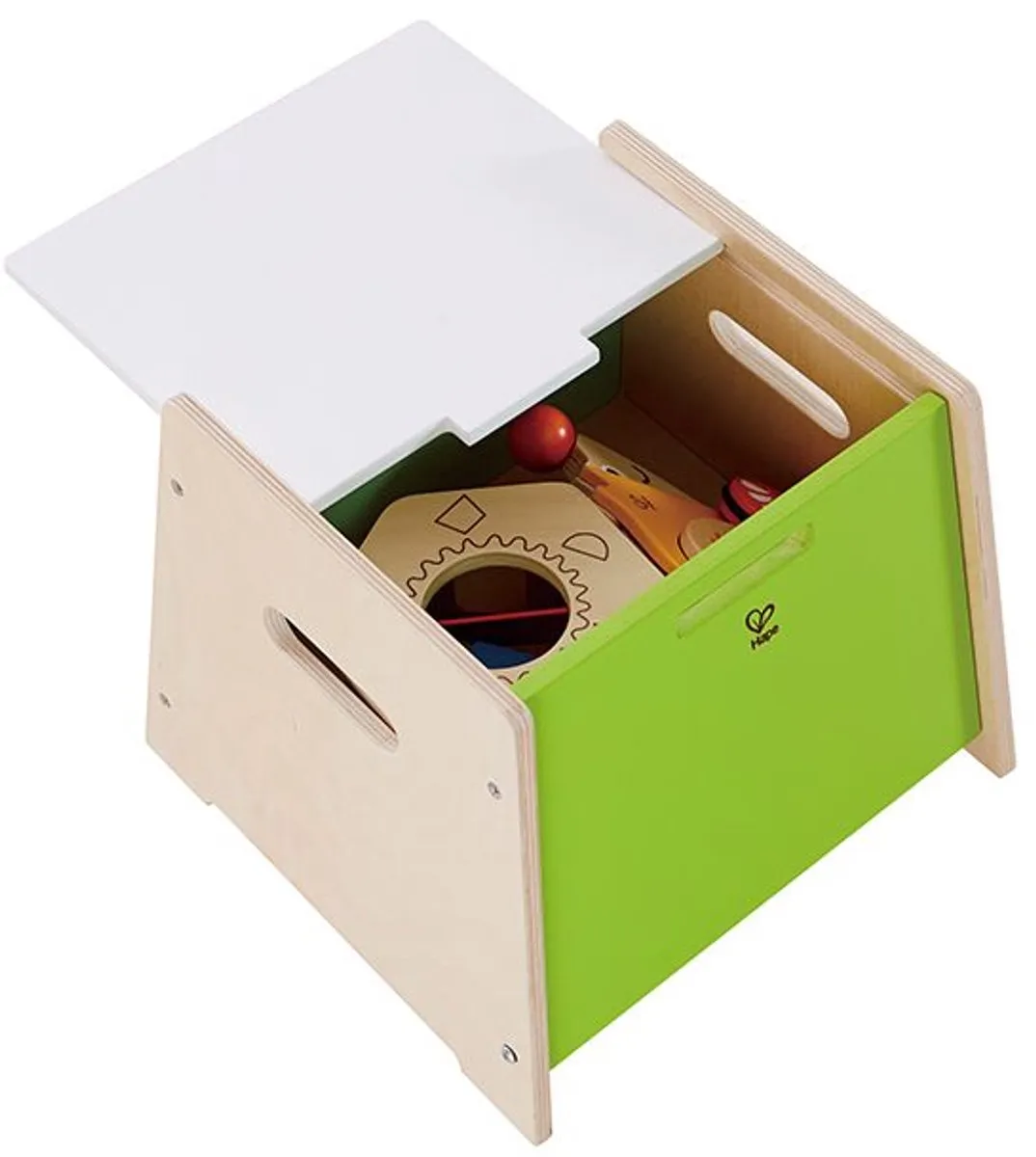 Hape Opbergstoel Groen/Crème - 150cm