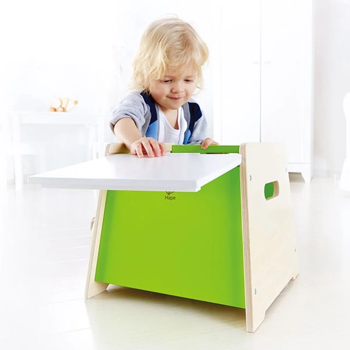 Hape Opbergstoel Groen/Crème - 150cm