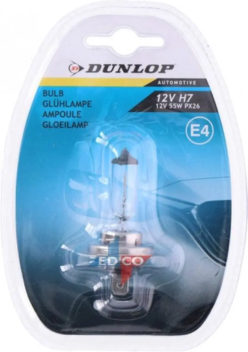 Dunlop Autolamp H7 55W Halogeen - Wit - afbeelding 3 van 3